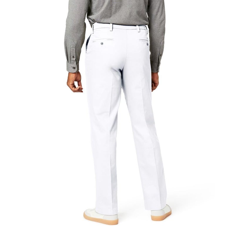 DockersÂ® Men's Classic Fit Signature Khaki Lux Cotton Stretch Pants (Regular and Big & Tall), Paper White, 40W x 34L - Image 2